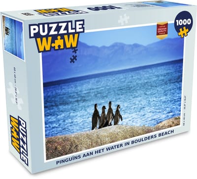 Puzzel Pinguïns aan het water in Boulders Beach - Legpuzzel - Puzzel 1000 stukjes volwassenen