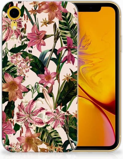 Back Cover voor Apple iPhone Xr TPU Case Flowers