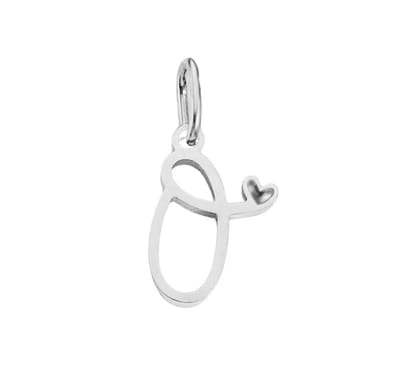 Ketting en hanger - letter - O - zilver kleur - charm- stainless steel - verkleurt niet - hypo allergeen - perfect cadeau - liefde - hartje