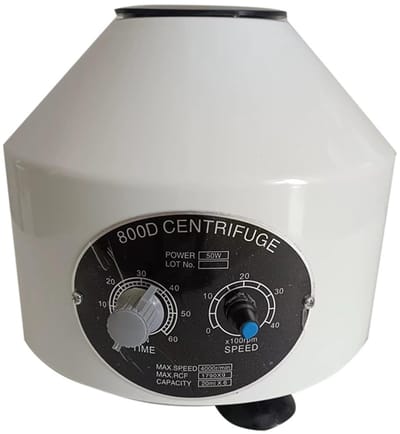 Elektrische Centrifuge - Laboratorium Apparaat - Monster Scheiding - Compact Ontwerp - 6x20ml Rotor - Grijs