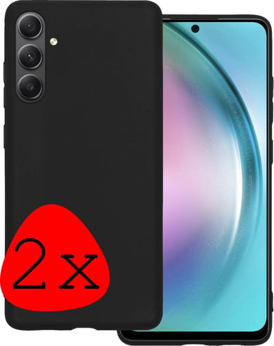 Hoesje 2 Stuks - Geschikt voor Samsung Galaxy A54 - Sterk & Shockproof - Case Siliconen - Back Cover - Telefoon Hoes - Zwart