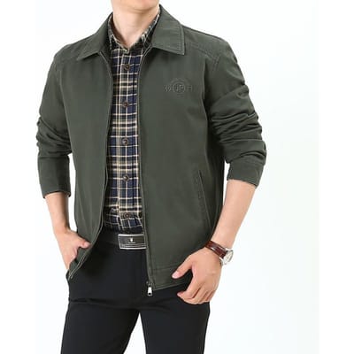 Lente en Herfst Nieuw Dunne Revers Zakelijk Casual Jas Top Herenjas Jas 4XL black