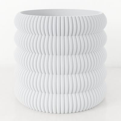 Fleuriek - Bloempot voor binnen - Witte plantenpot van bio plastic - Ø12 cm