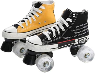Verstelbare Dubbele Rij Rolschaatsen voor Volwassenen en Beginners - Lichtgevende Wielen