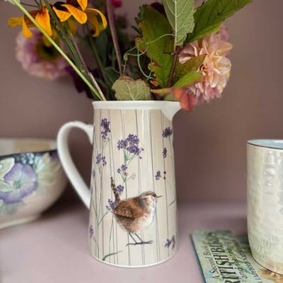 Alex Clark Kan Vogel ~ Wren and Verbena Jug