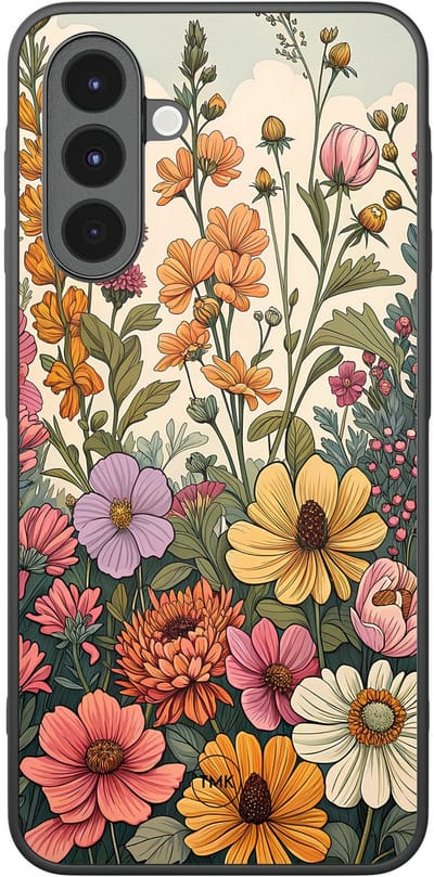 Hoesje geschikt voor Samsung Galaxy A16 - Wildflowers - Multi - TPU case - Bloemen - Hardcase zwart telefoonhoesje