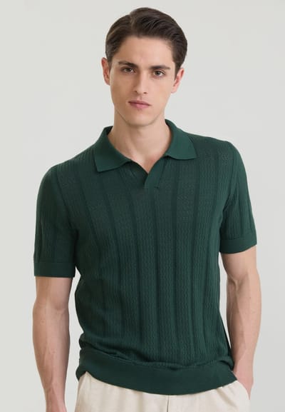 Felix Hardy Polo Shirt Korte Mouwen 100% Katoen Heren Donkergroen - Xl