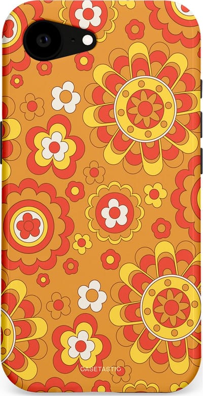 Casetastic Hoesje Geschikt voor Apple iPhone 16e Magsafe - Stijlvolle Beschermende Duo-layer Case - Retro droom