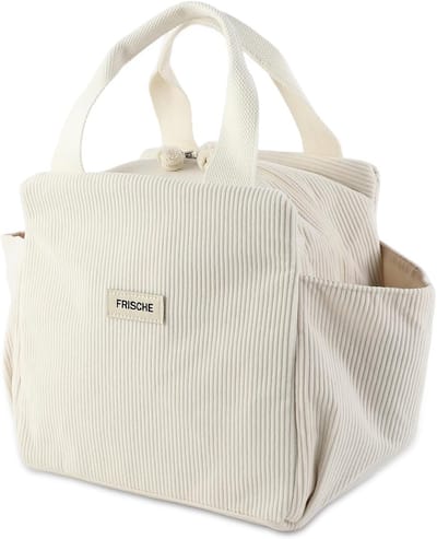 Lunchtas voor vrouwen 12L - Beige - Met zijvak voor smartphone en drinkfles - Ideaal voor werk en school - ShopVlot