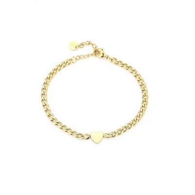Michelle Bijoux -Armband Hart -Schakel-Goud-moederdag