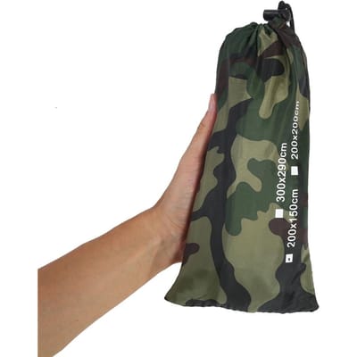 Camouflage Outdoor Draagbare Lichtgewicht Regenbestendige Mat RegenTent Zeil Schuilplaats 2*1.5M