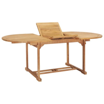 vidaXL - Tuintafel - verlengbaar - 150-200x100x75 - cm - massief - teakhout