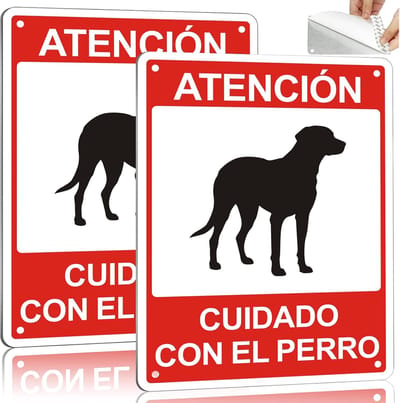 Bewakingsbord Aluminium - Waarschuwingsbord Honden - Huis Beveiligen - Duurzaam Materiaal - 15x20 cm - Geel Zwart