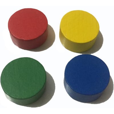 15 Stuks Sleuf Diameter 20*10Mm Schijven Pion Houten Spelstukken Kleurrijke PionSchaak Voor BordspelEducatieve Spellen Accessoires groen