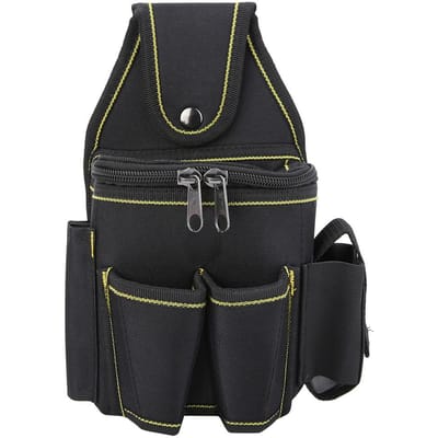 Multifunctionele Oxford Stof Tuingereedschap Pouch Tas Elektricien Heuptas Schort black