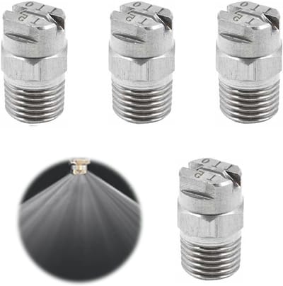 Set van 4 Hogedrukreinigers, Oppervlakte Cleaner, Spuitmond en Accessoires voor Efficiënte Reiniging, 110 Graden, 2.4 mm Gat, 1/4 BSPT Draad