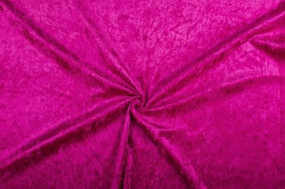 Velours de panne stof - Donker fuchsia - 50 meter