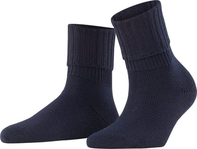FALKE Striggings Rib eenkleurig wol sokken dames blauw - maat 35-38
