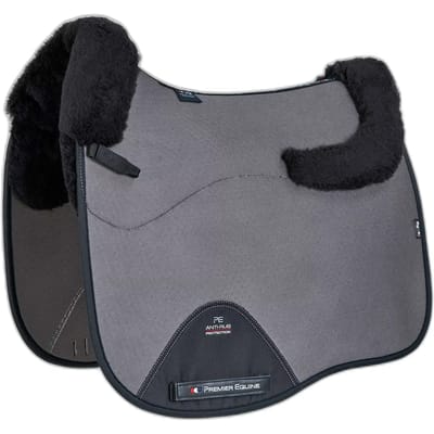 Antischok dressuurzadel voor paard van merinowol Premier Equine CC Air-Tech Square