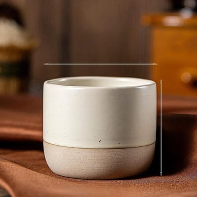 Vintage Koffiemok 100ml 180ml 230ml keramiek Theekop Japanse stijl cafés Drinkware Aardewerk Espresso voor Restaurants Hotels <200ml white