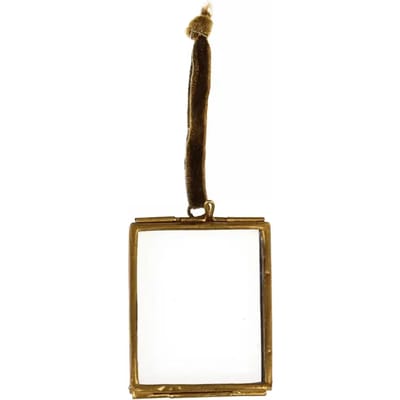 Mini fotolijstje om op te hangen in messing Rex London