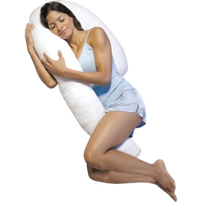 Dreamolino Swan - ergonomisch zijslaper kussen - 7-in-1 comfortkussen - ondersteunt & heeft een stabiliserende werking - zwangerschapskussen - borstvoedingskussen - ademend lichaamskussen