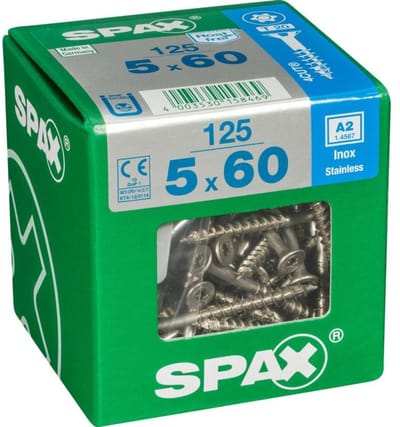 Spax Universele Schroef T-star Verzonken Kop Torx T20 - 5x60mm - 125 Stuks