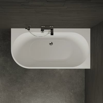 SPALINA - Vrijstaand bad - Capri 150 droite blanche, 150 x72 x58 cm, Wit