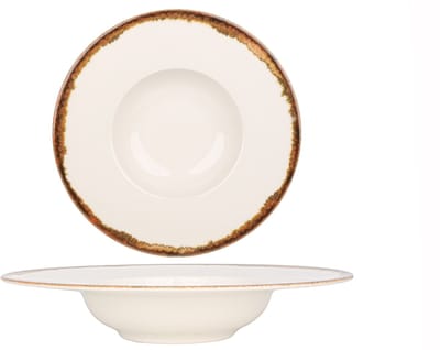 Kütahya Porselen Pastabord - Fluer Amber - Porselein - 27 cm (400cc) - set van 2
