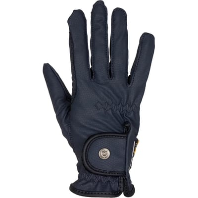 Paardrijhandschoenen van synthetisch leer met klittenbandsluiting Equestro