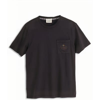 Scotch & Soda Garment Dyed Ss Pocket Tee Black Taglia: S | Magliette basic Outlet | Uomo | Nero