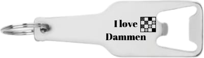 Akyol - i love dammen flesopener - Schaken - beste dammer - hobby - schaakmat - koning - koningin - bordspel - sport - 105 x 25mm