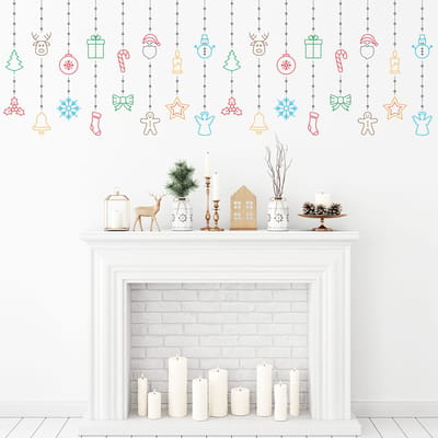 Kerstslingersticker - Zelfklevende kerststickers - Feestelijke decoraties - 60x185cm