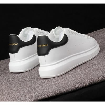 Baskets tendance pour hommes, chaussures de luxe légères et confortables pour augmenter la hauteur des vibrations, chaussures de skateboard décontractées et de marche 41 white