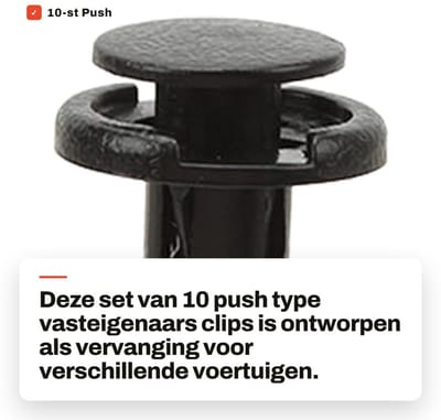 Dailygoods- Vasthoudende Clips - 10-stuks Set - Vervanging voor 1006521 00 A - Hoge Temperatuur Weerstand - Sterke Fixing Force - Professionele Kwaliteit - Retainers