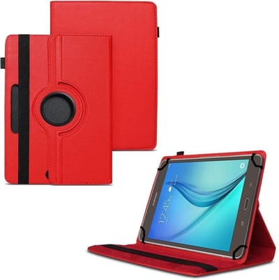 Universele Tablet Hoes voor 10 inch Tablet - 360° draaibaar - Rood - Tablethoes Universeel