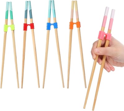 Vijf Paar Plastic Eetstokjes voor Beginners en Ouderen, Ideaal voor Eten en Training