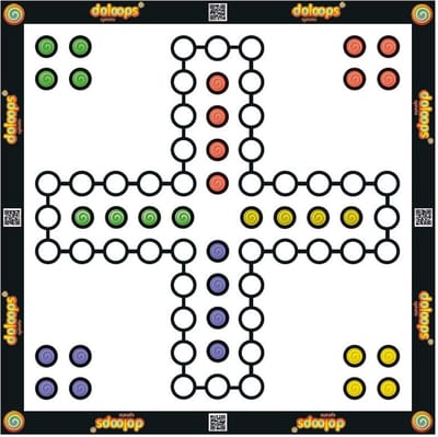 Ludo XXL - 400x400 cm - met Dobbelstenen en Pionnen Top Kwaliteit Klasse en Geweldig