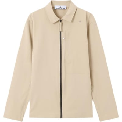 Stone Island Stellina Serie FW25 Ster Geborduurd Logo Rits Lange Mouwen Shirt Heren shirts K2S151200024S0G12-V0090 L beige