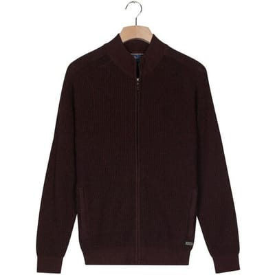 Baileys Vest Fullzip Allover Structure Deep Mauve / male