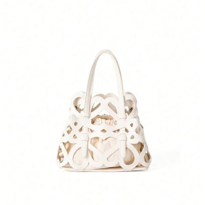 Sac Panier Légumes Creux Sac Intérieur à Cordon de Serrage pour Femmes Sac à Bandoulière Sac Messager Tendance beige multicolore