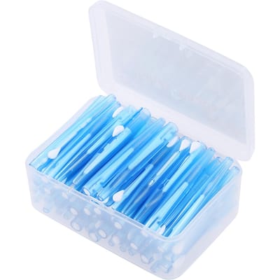 60 stks/doos Dental Floss Picks Refill Inter-tandenborstel Tanden Stok Tandenstoker Flosser voor Orale Diepe blauw