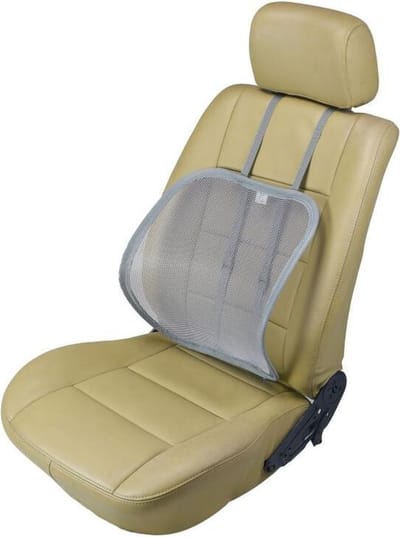 Rugsteun - met een stevige stalen frame - voorzien van netten structuur - Kleur grijs - SM 7400G