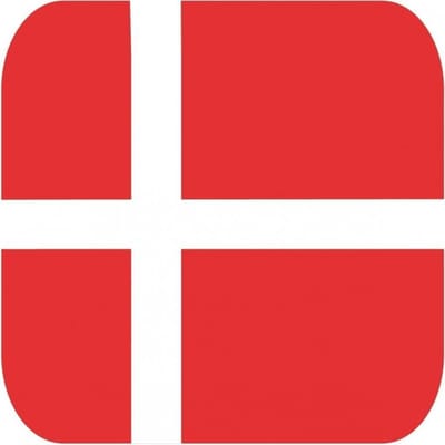Bierviltjes Denemarken - 30x stuks - vierkant - landenthema - 9 x 9 cm - onderzetter