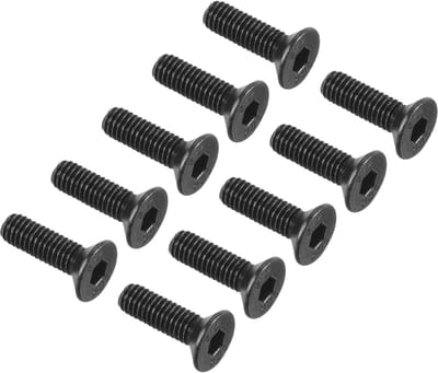 M3 x 10 mm binnenzeskant platte kopschroeven x 100 stuks 10,9 legering staal holle kopschroeven voor machines en meubels, zwart