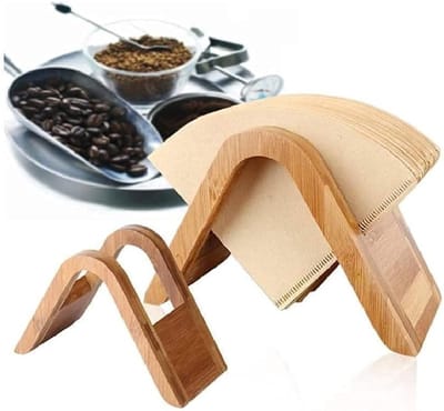 Houten Koffiefilterhouder voor Filterpapier - Opberg- en Displayrek voor Espresso Machine met Stijlvol Ontwerp