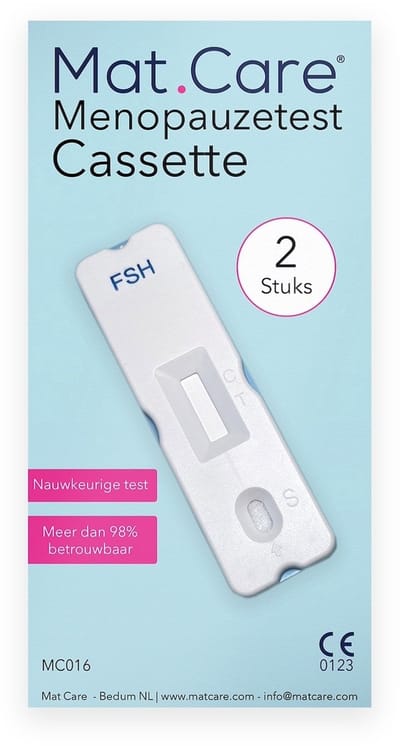 Mat Care Menopauzetest Cassette - FSH test - vruchtbaarheidstest vrouw - 2 stuks