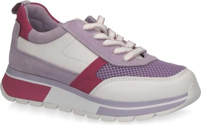 Sneaker in een harmonieuze kleurencombinatie Caprice Lila/Pink/Wit
