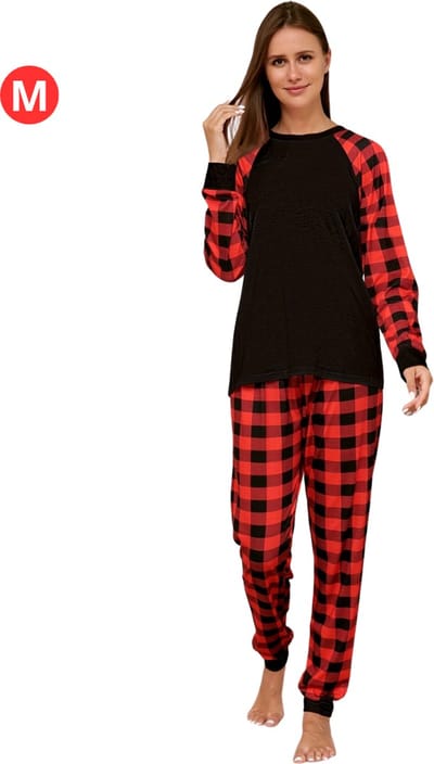 Nivard Kerstpyjama - Kerst Pyjama - Christmas - Dames - Vrouwen - Volwassenen - Set - Broek - Shirt - Zwart - Maat M