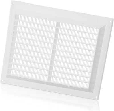 Ventilatierooster 250x170mm met Anti-insectengaas - Witte Ventilatieroosterafdekking voor Optimale Luchtstroom